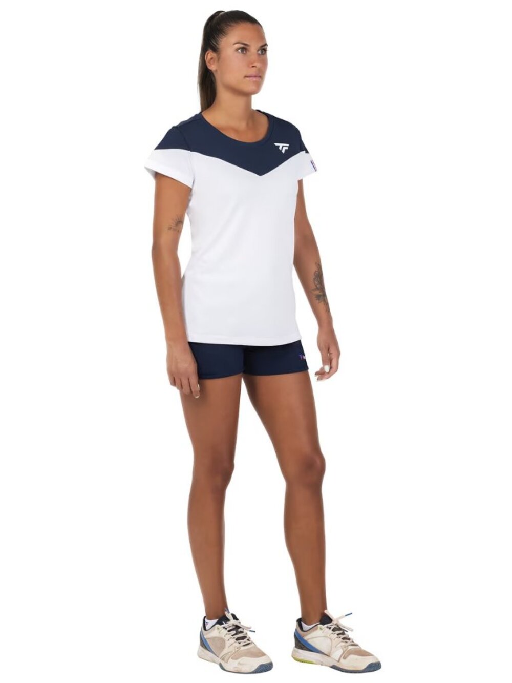 Tecnifibre Women's Perf Tee White/Marine Size 2XL (New)